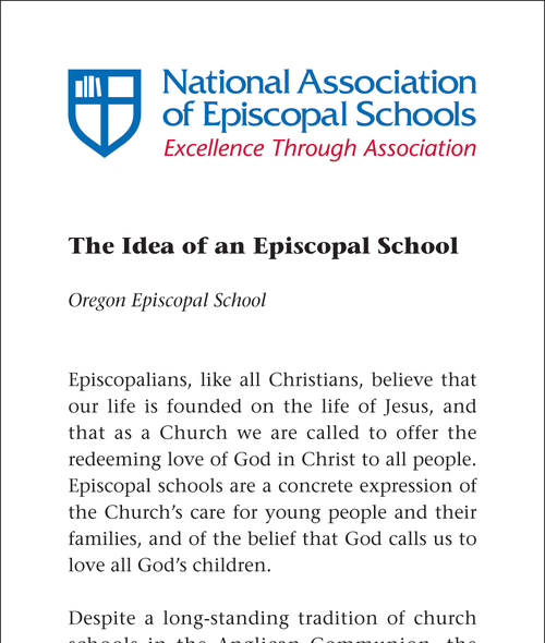 Idea of an Episcopal School Cover