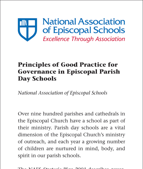 PGP Governance in Episcopal Parish Day Schools Cover